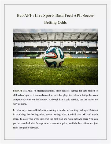 betsapi 10m|Live Sports Data Feed & Soccer Data From The BetsAPI .